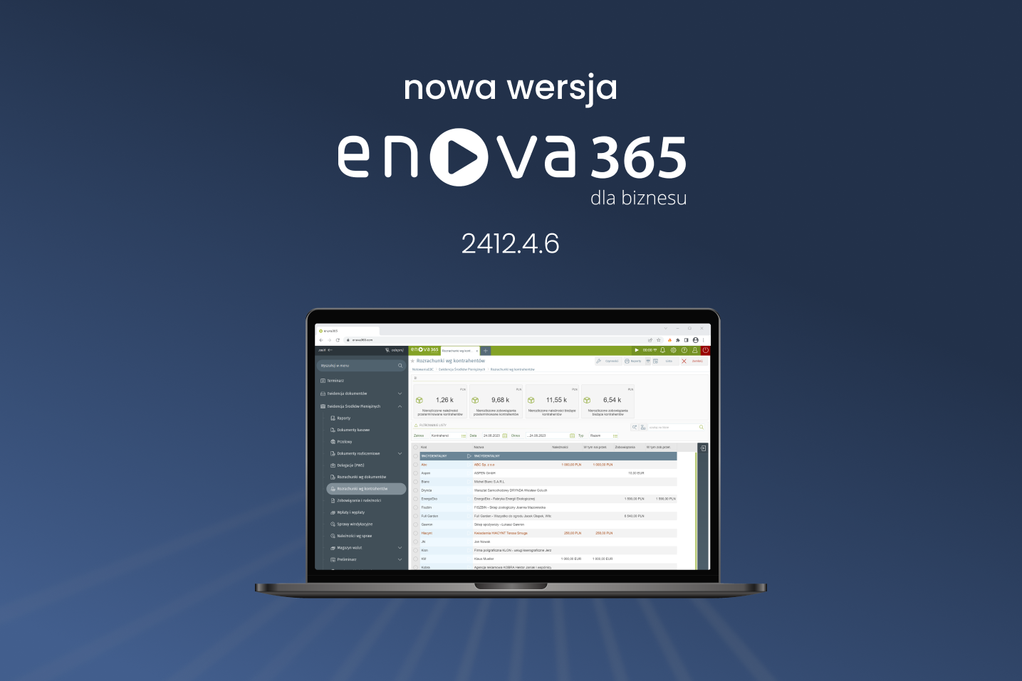 Nowa wersja enova365 dla biznesu 2412.4.6